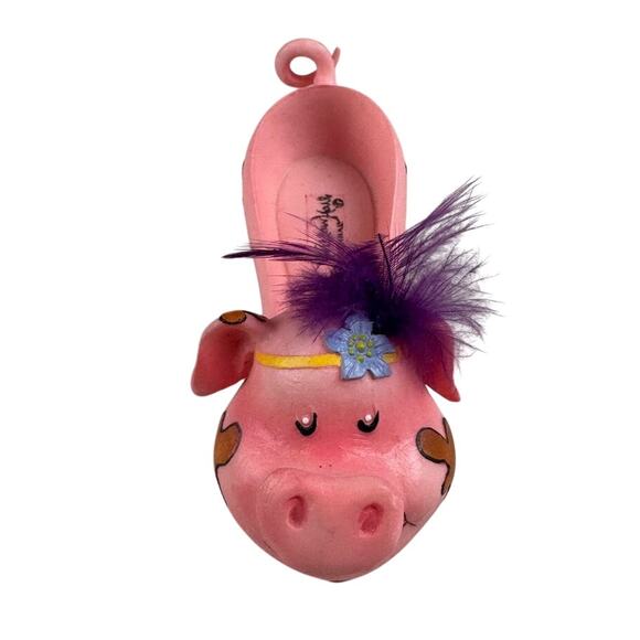 Willow Hall Shoo Shoo Figurine – Oink Oink – Pig High Heel Shoe #20 - Picture 2 of 8